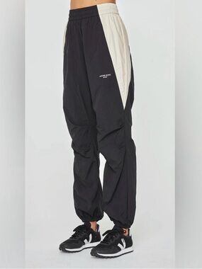 ANINE BING Black & Cream Track Pants